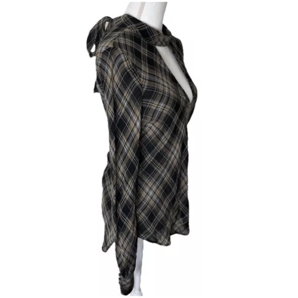 Veronica Beard Wade Metallic Plaid Blouse Shirt Top Size 8 $295 - Picture 9 of 9
